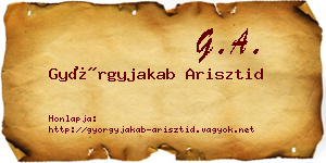 Györgyjakab Arisztid névjegykártya
